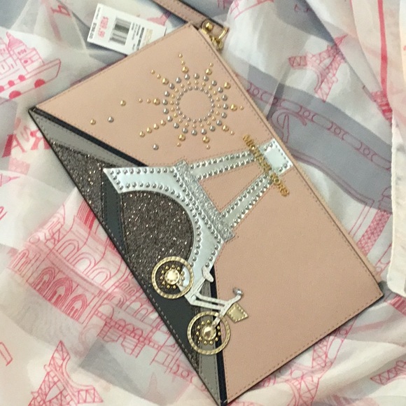 NWT Michael Kors Jet Set EFFIE TOWERS Nouveau Novelty Leather Large Wrislet - Picture 2 of 16